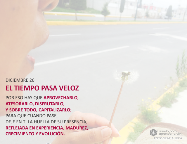 El tiempo pasa veloz